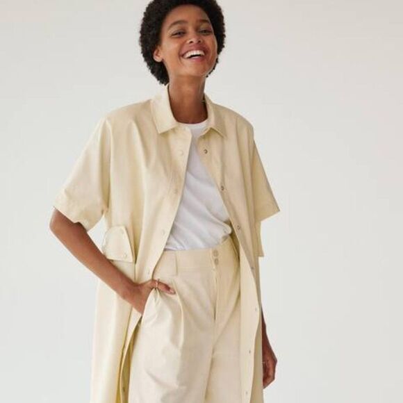 Mango Jeans culotte high waist Pastel Yellow - Picture 4 of 10